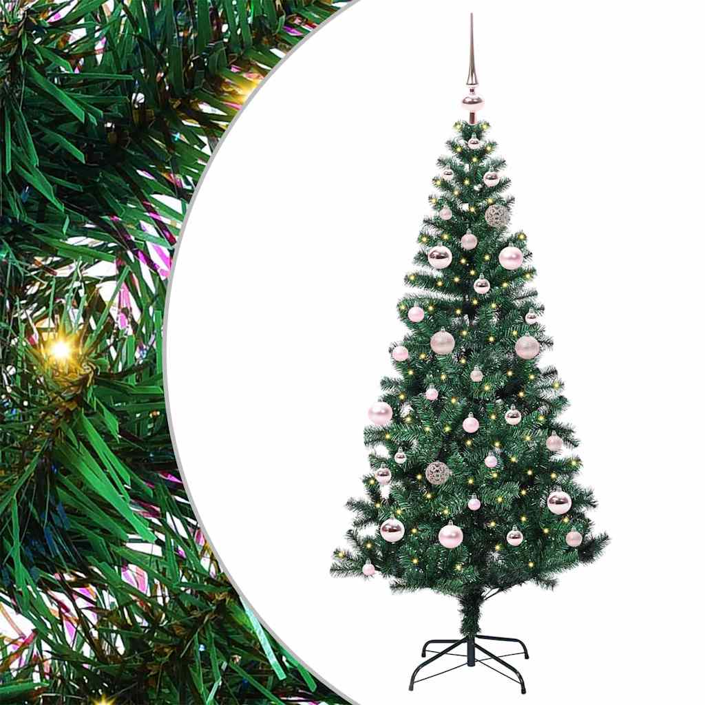 Künstlicher Vorbeleuchteter Weihnachtsbaum Grün