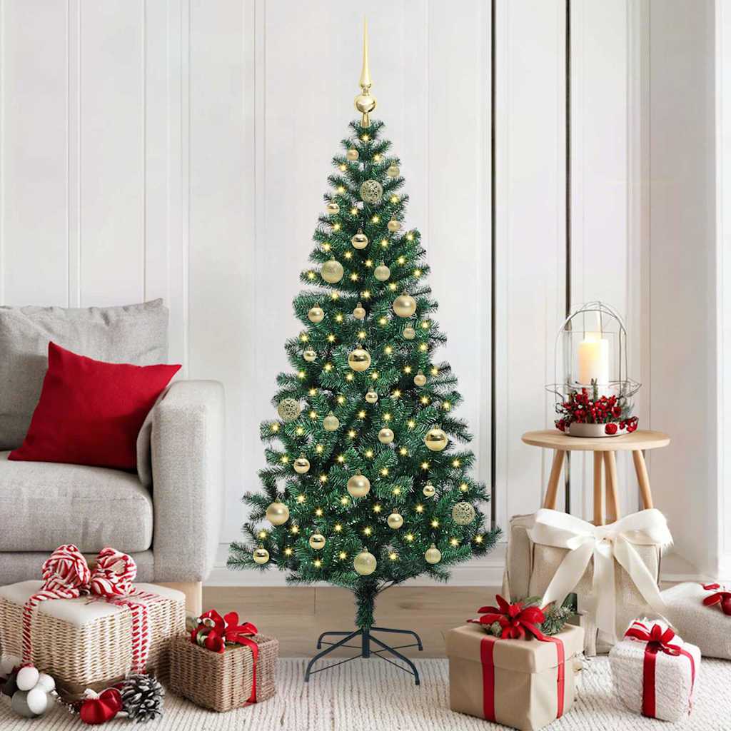 Künstlicher Vorbeleuchteter Weihnachtsbaum Grün