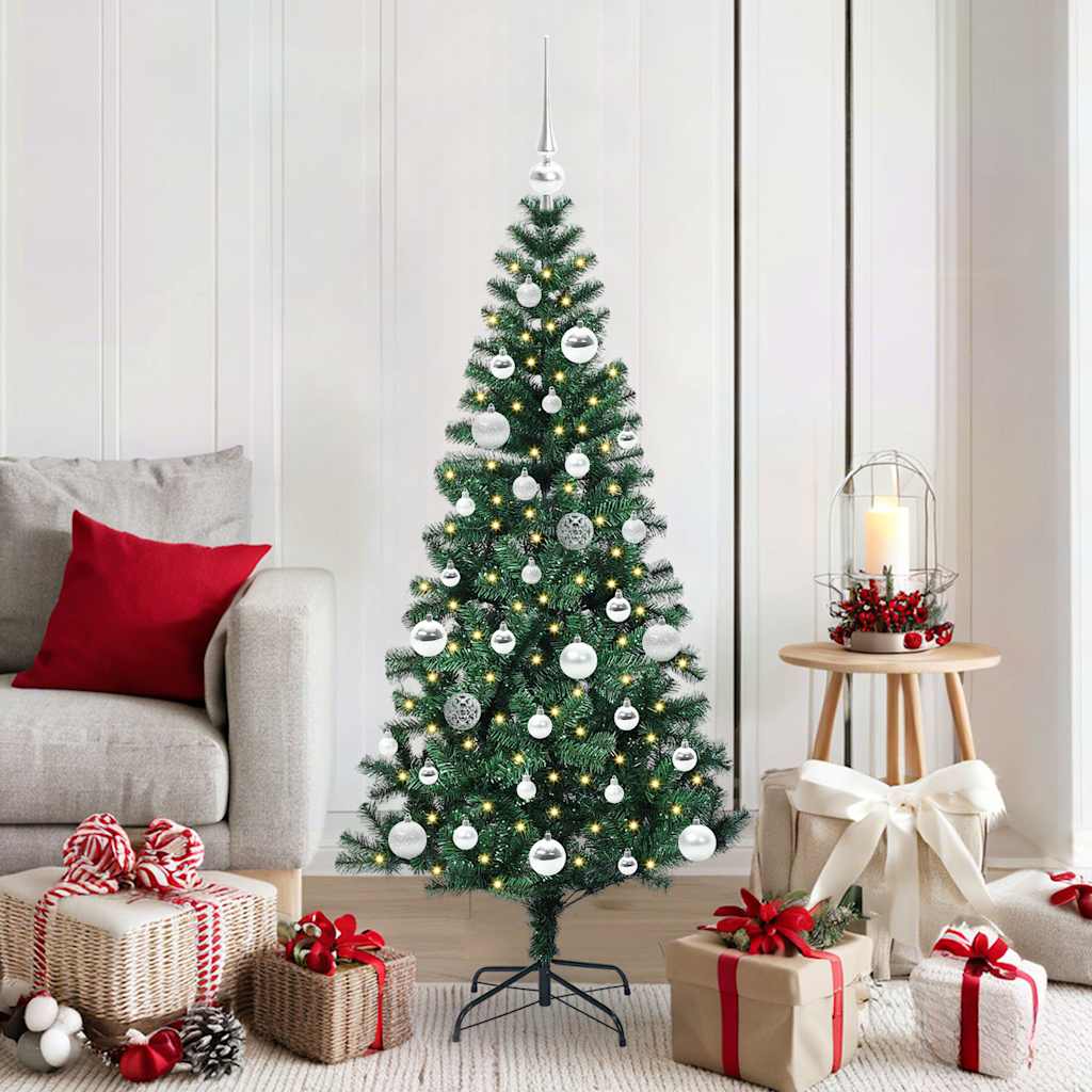 Künstlicher Vorbeleuchteter Weihnachtsbaum Grün