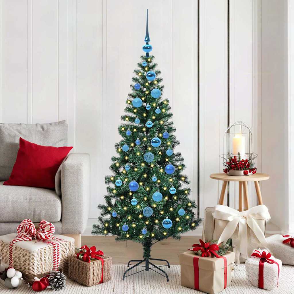 Künstlicher Vorbeleuchteter Weihnachtsbaum Grün