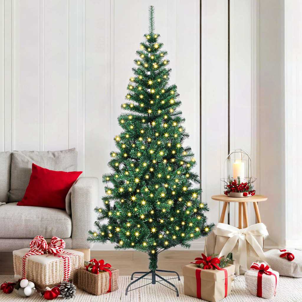 Künstlicher Vorbeleuchteter Weihnachtsbaum Grün