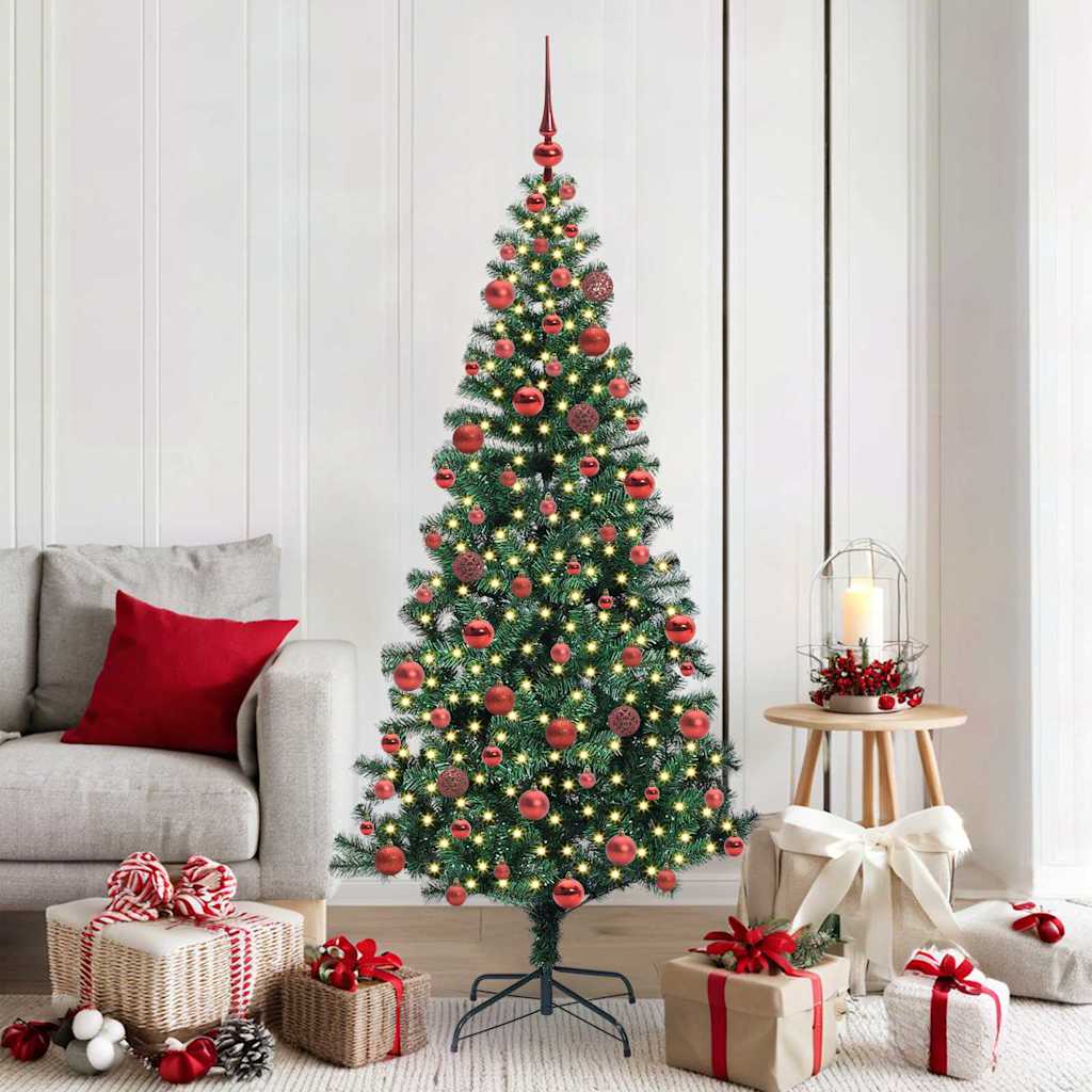 Künstlicher Vorbeleuchteter Weihnachtsbaum Grün