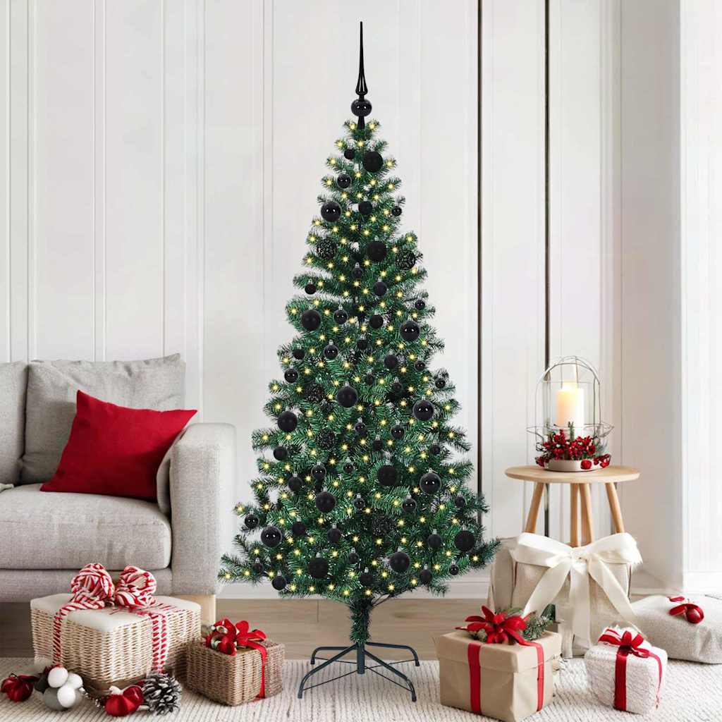Künstlicher Vorbeleuchteter Weihnachtsbaum Grün