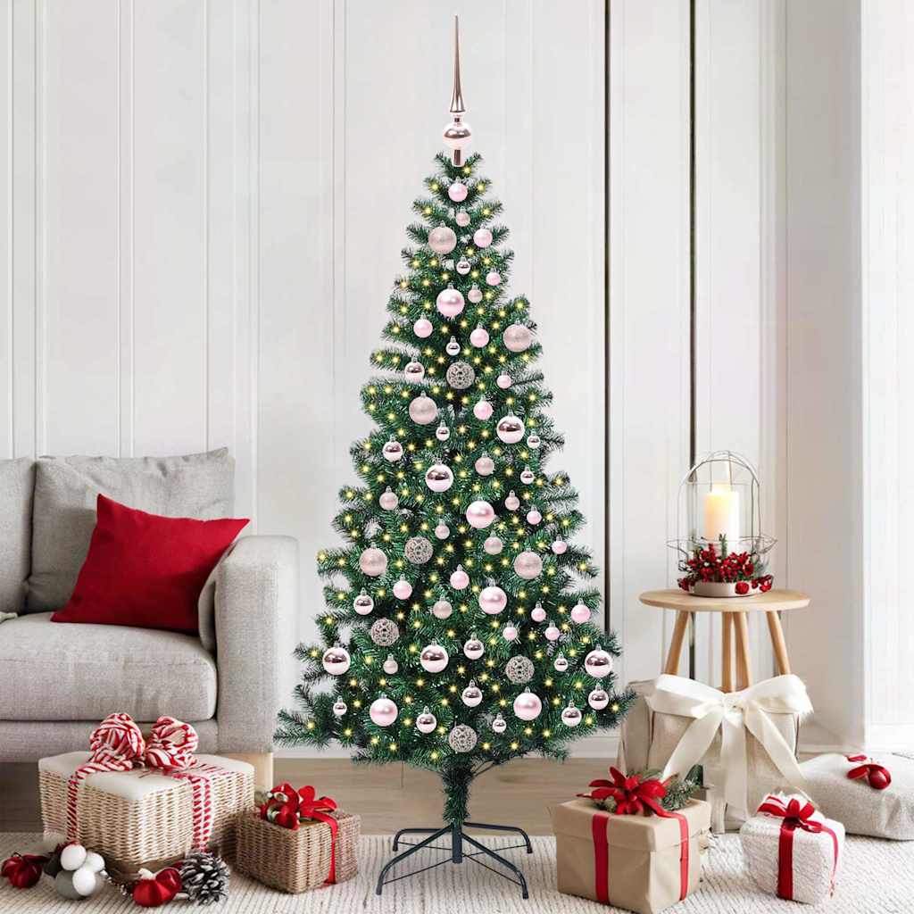 Künstlicher Vorbeleuchteter Weihnachtsbaum Grün
