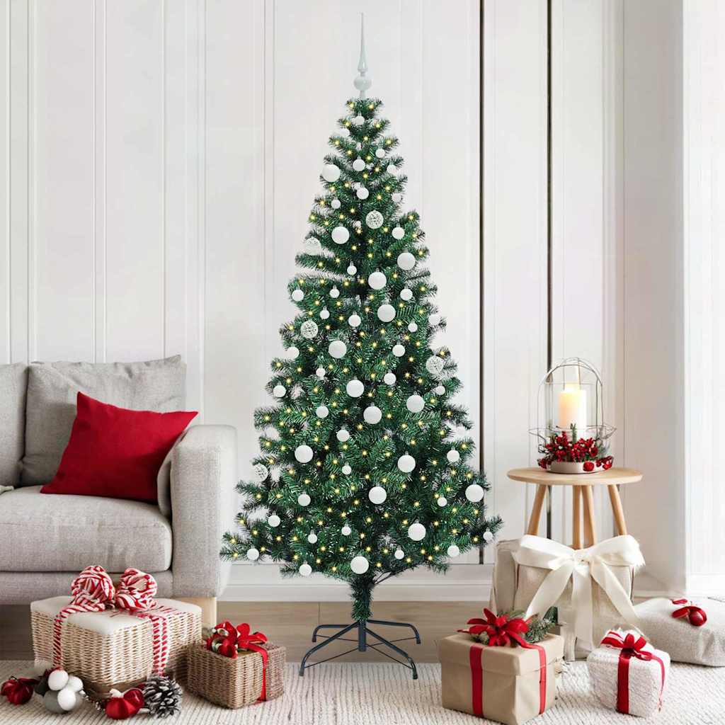 Künstlicher Vorbeleuchteter Weihnachtsbaum Grün