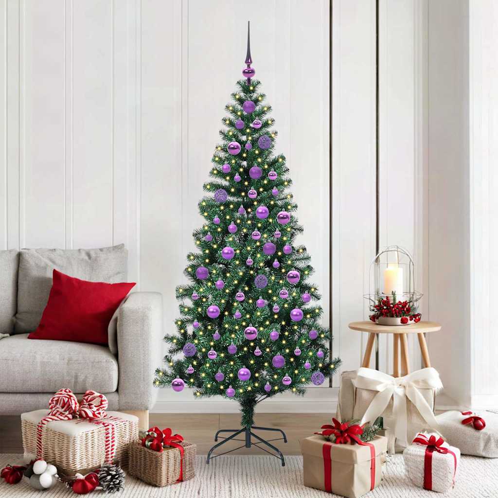 Künstlicher Vorbeleuchteter Weihnachtsbaum Grün