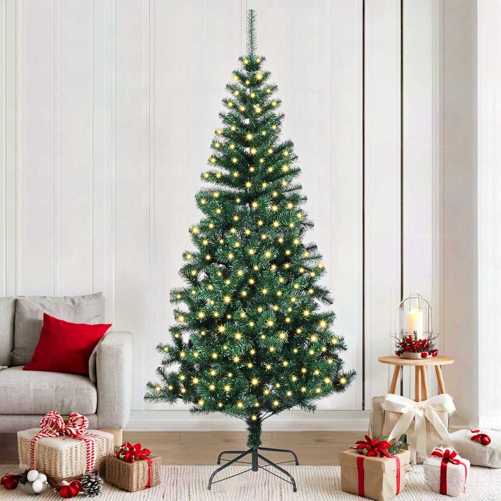 Künstlicher Vorbeleuchteter Weihnachtsbaum Grün