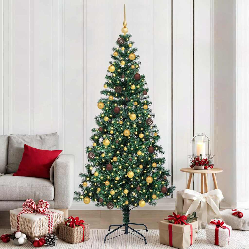 Künstlicher Vorbeleuchteter Weihnachtsbaum Grün