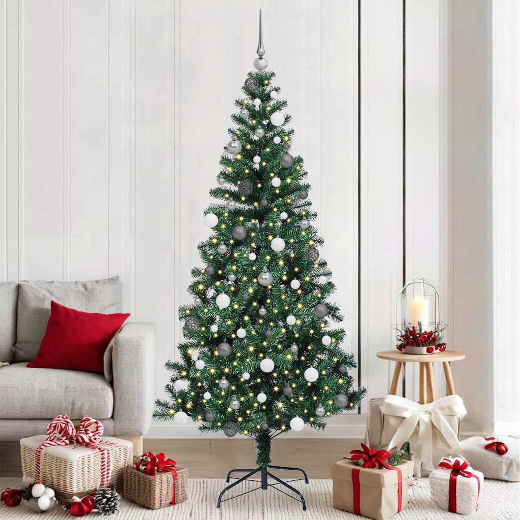 Künstlicher Vorbeleuchteter Weihnachtsbaum Grün