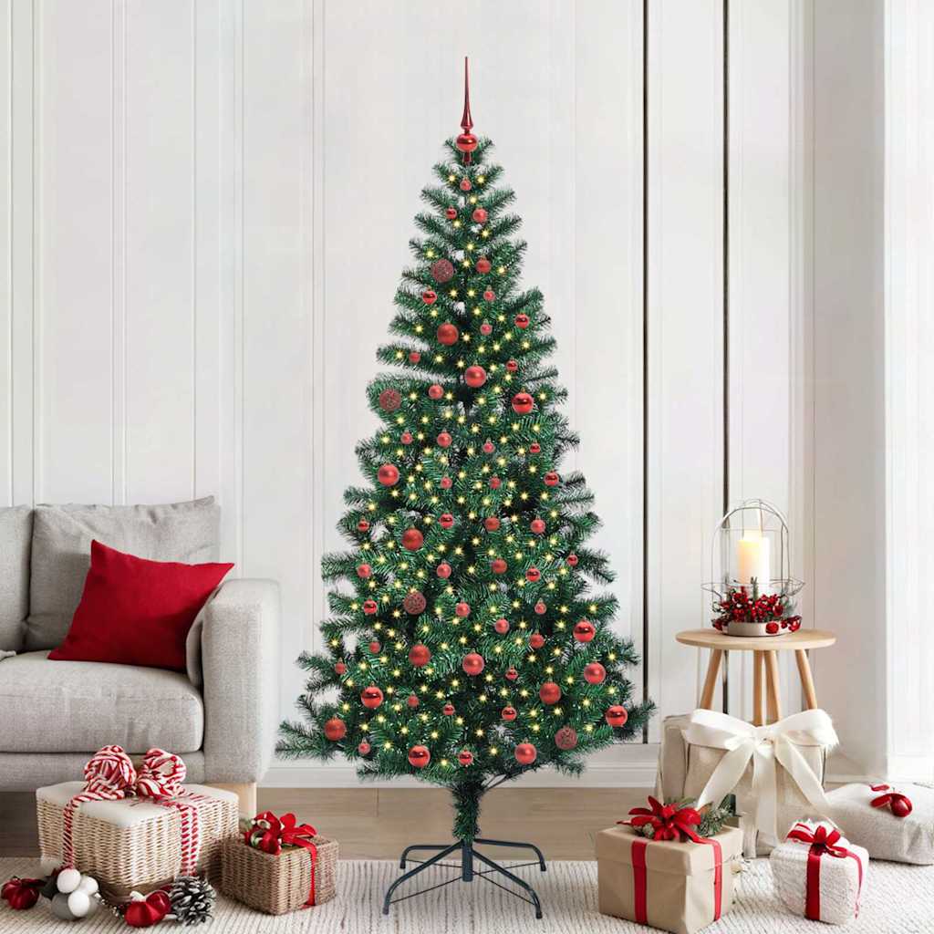 Künstlicher Vorbeleuchteter Weihnachtsbaum Grün