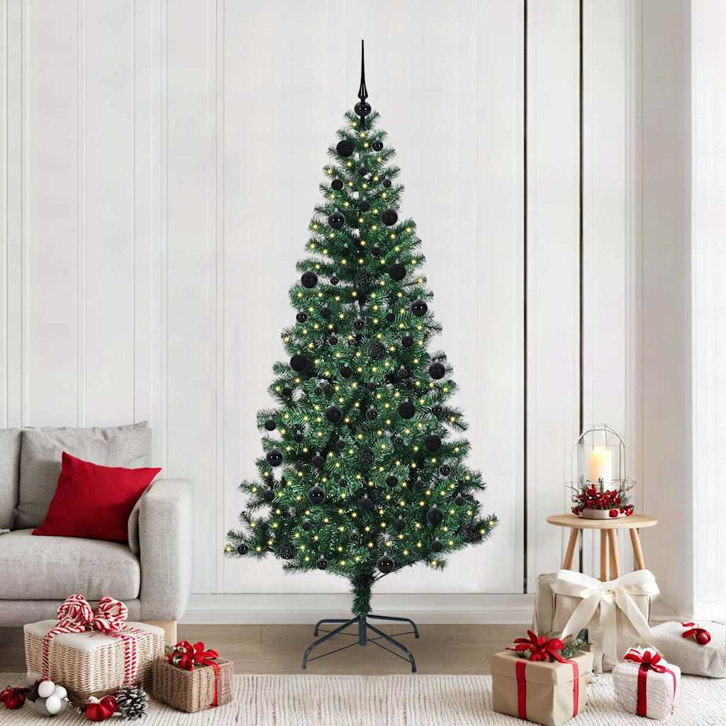 Künstlicher Vorbeleuchteter Weihnachtsbaum Grün