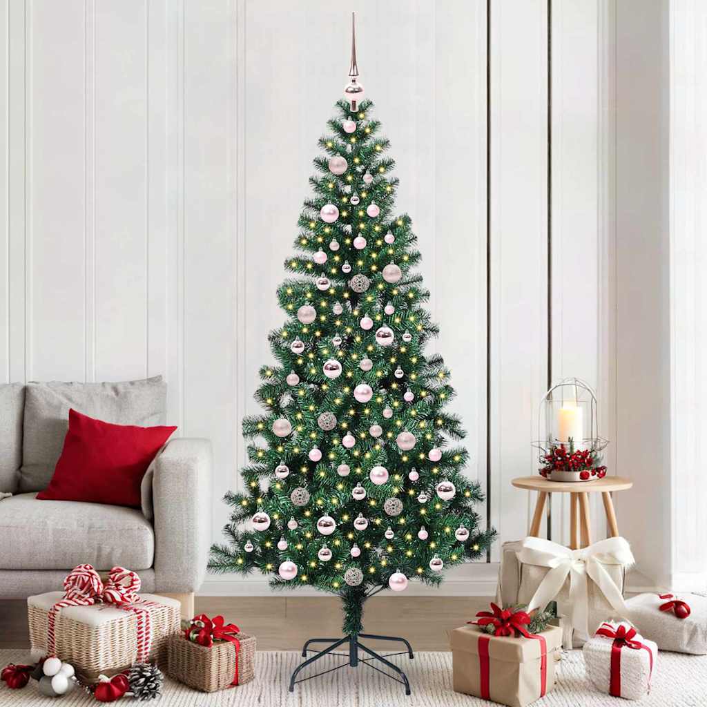 Künstlicher Vorbeleuchteter Weihnachtsbaum Grün