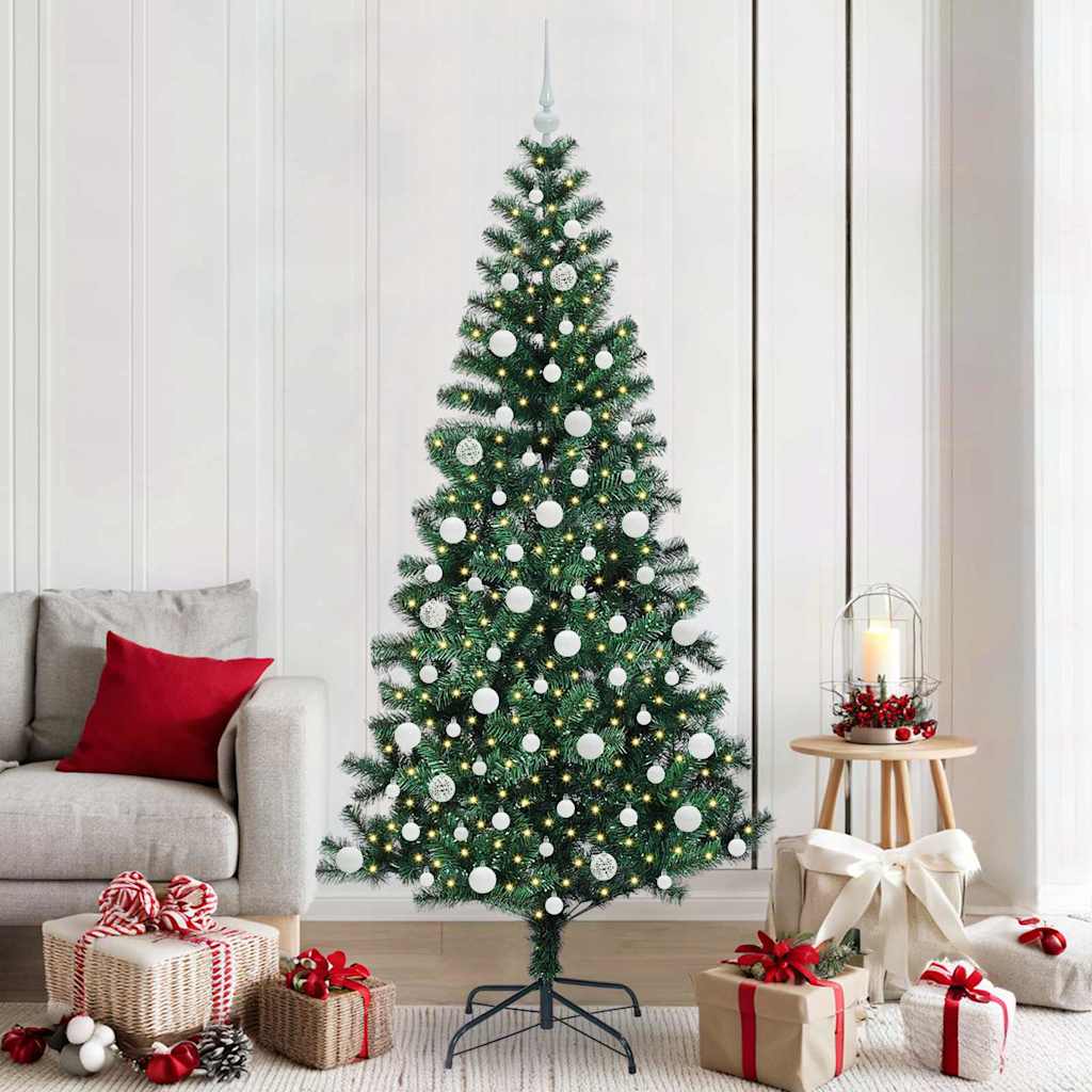 Künstlicher Vorbeleuchteter Weihnachtsbaum Grün