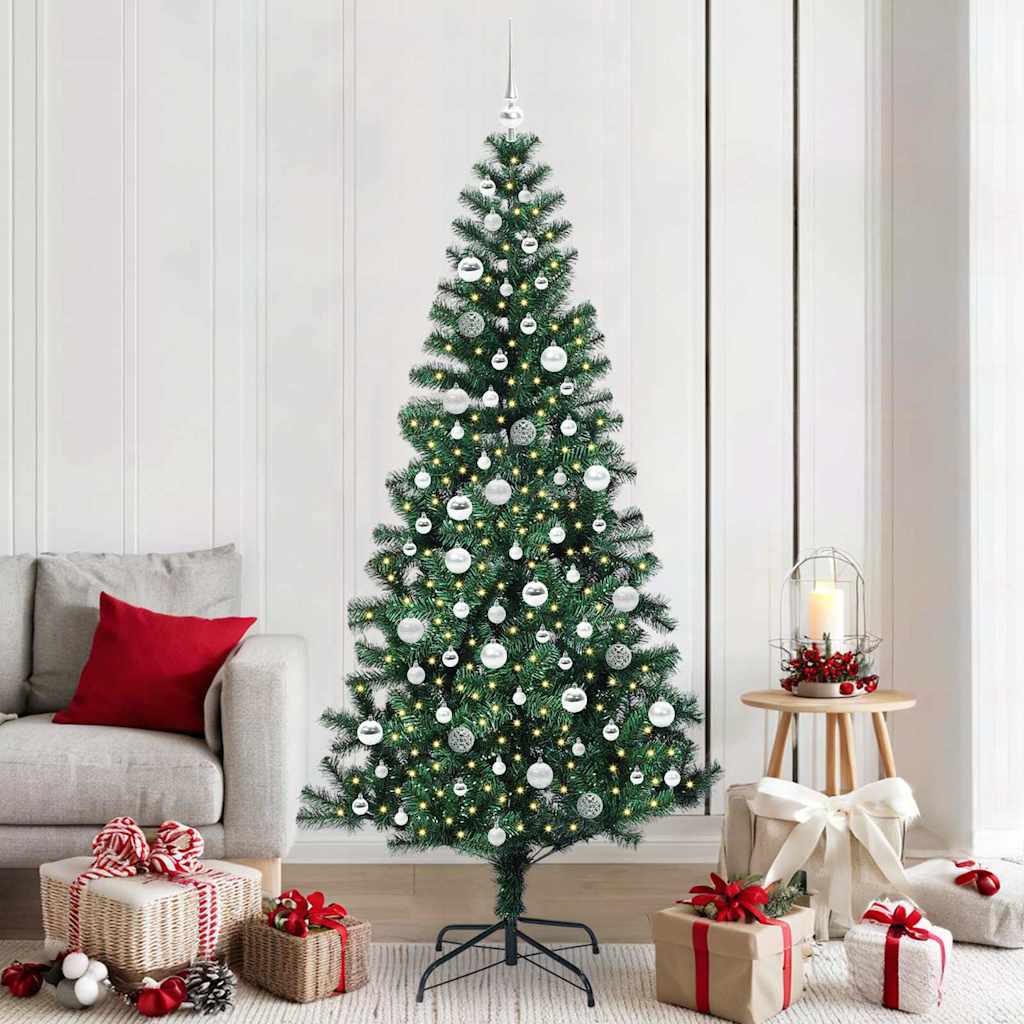 Künstlicher Vorbeleuchteter Weihnachtsbaum Grün