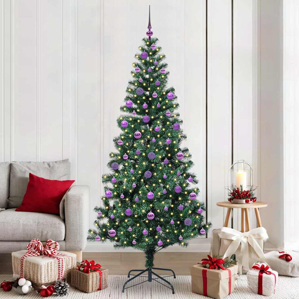 Künstlicher Vorbeleuchteter Weihnachtsbaum Grün