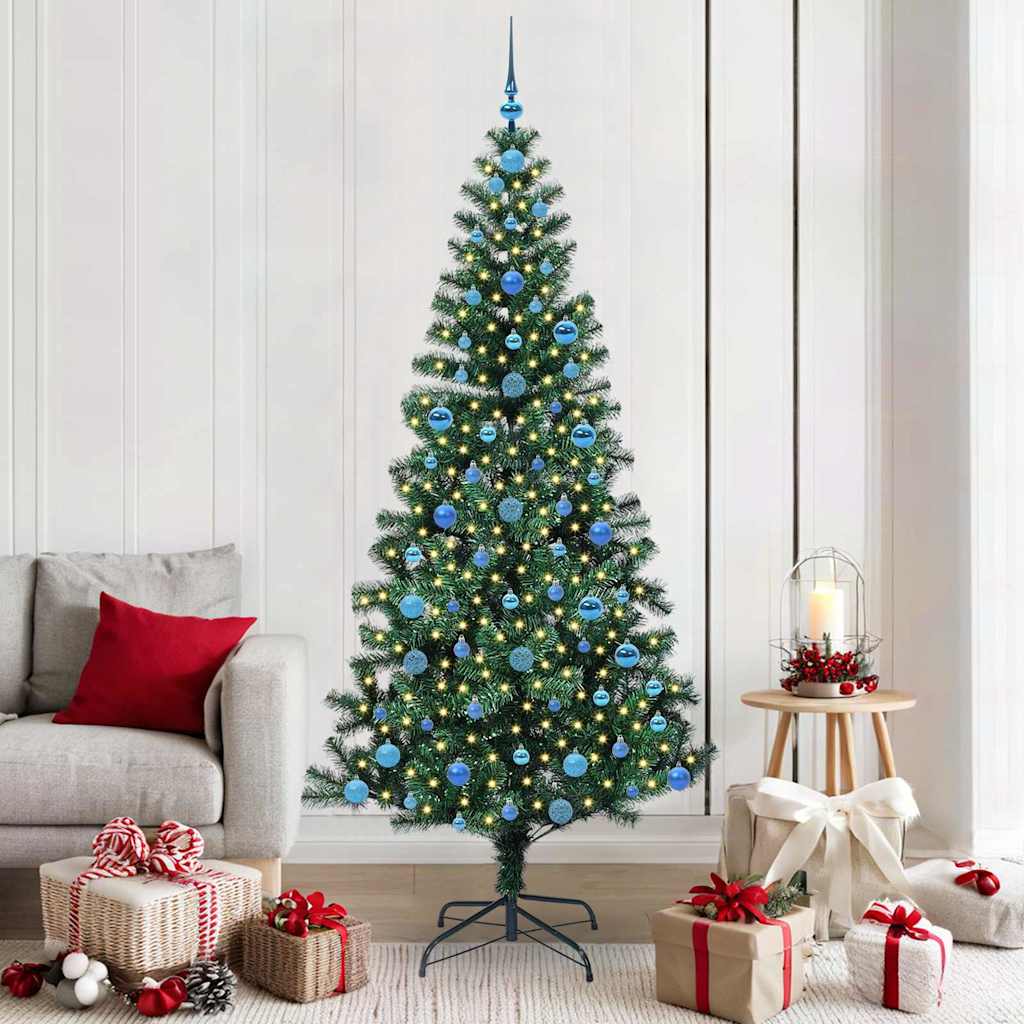 Künstlicher Vorbeleuchteter Weihnachtsbaum Grün
