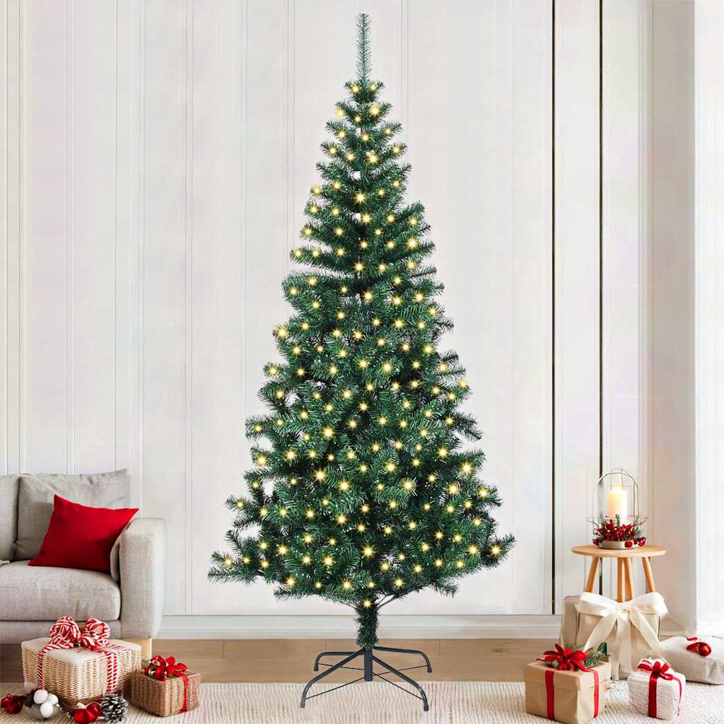 Künstlicher Vorbeleuchteter Weihnachtsbaum Grün