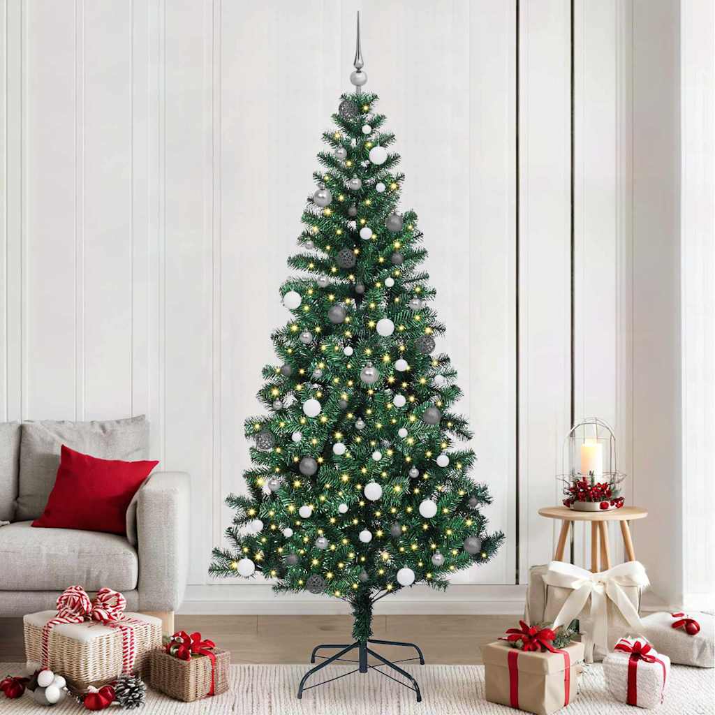 Künstlicher Vorbeleuchteter Weihnachtsbaum Grün