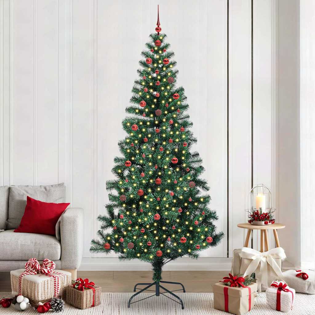 Künstlicher Vorbeleuchteter Weihnachtsbaum Grün