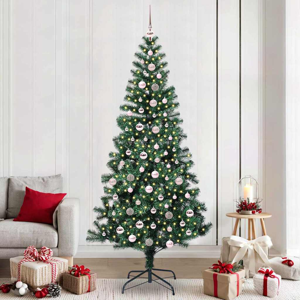 Künstlicher Vorbeleuchteter Weihnachtsbaum Grün
