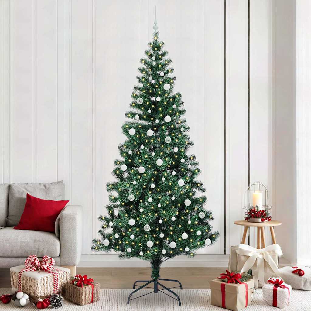 Künstlicher Vorbeleuchteter Weihnachtsbaum Grün