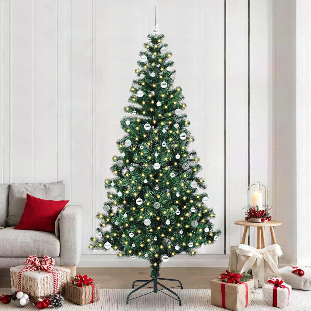 Künstlicher Vorbeleuchteter Weihnachtsbaum Grün