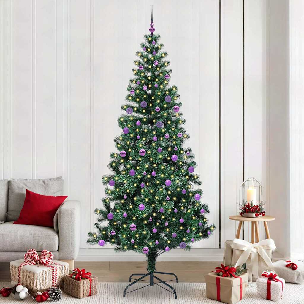 Künstlicher Vorbeleuchteter Weihnachtsbaum Grün