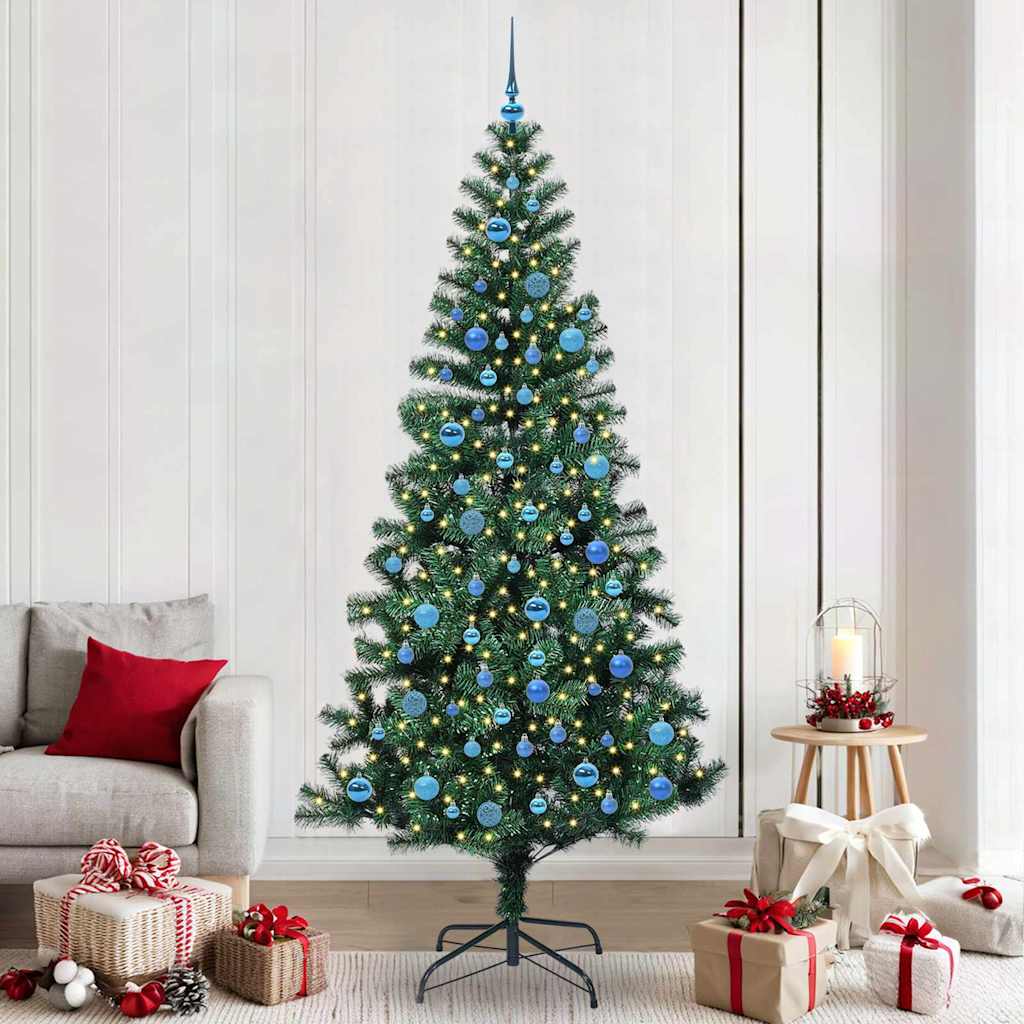 Künstlicher Vorbeleuchteter Weihnachtsbaum Grün