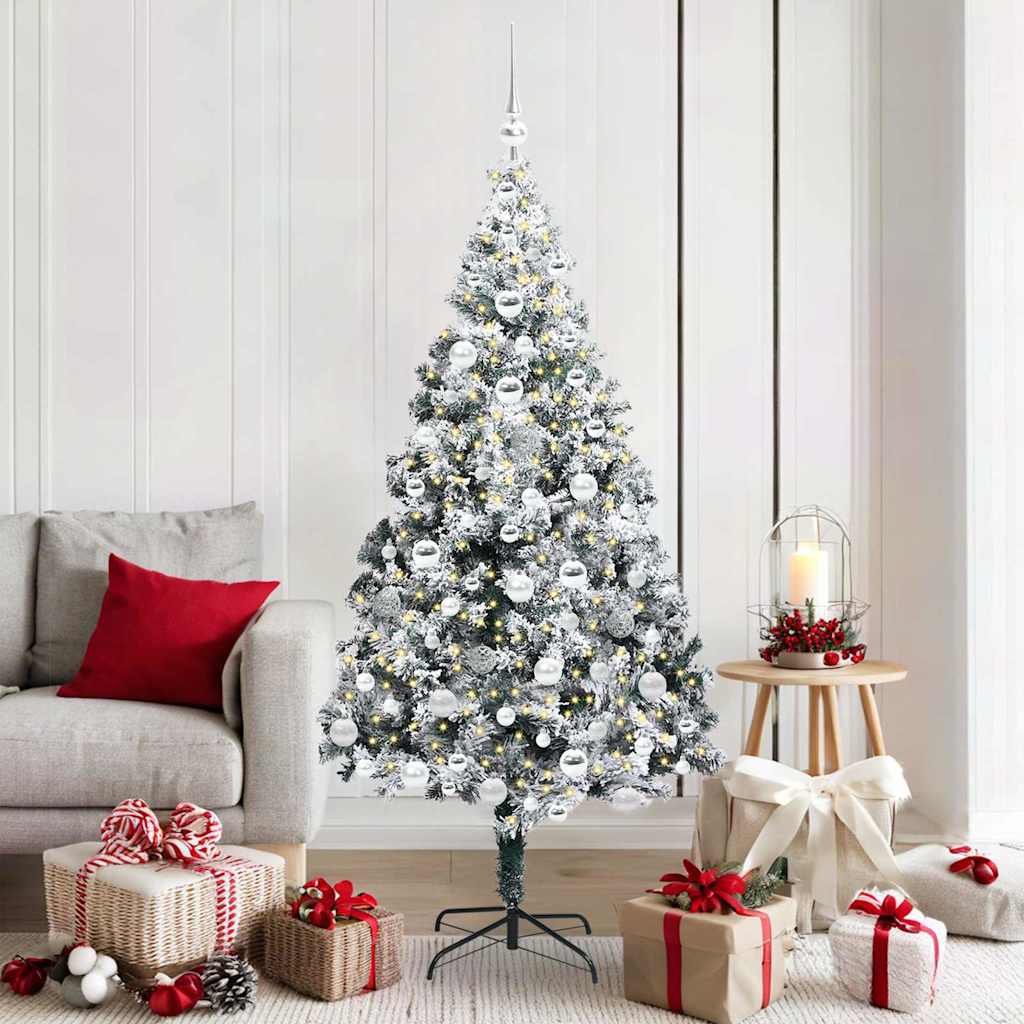 Künstlicher Weihnachtsbaum Mit 300 Leds Mit Ständer Weiß 180 Cm