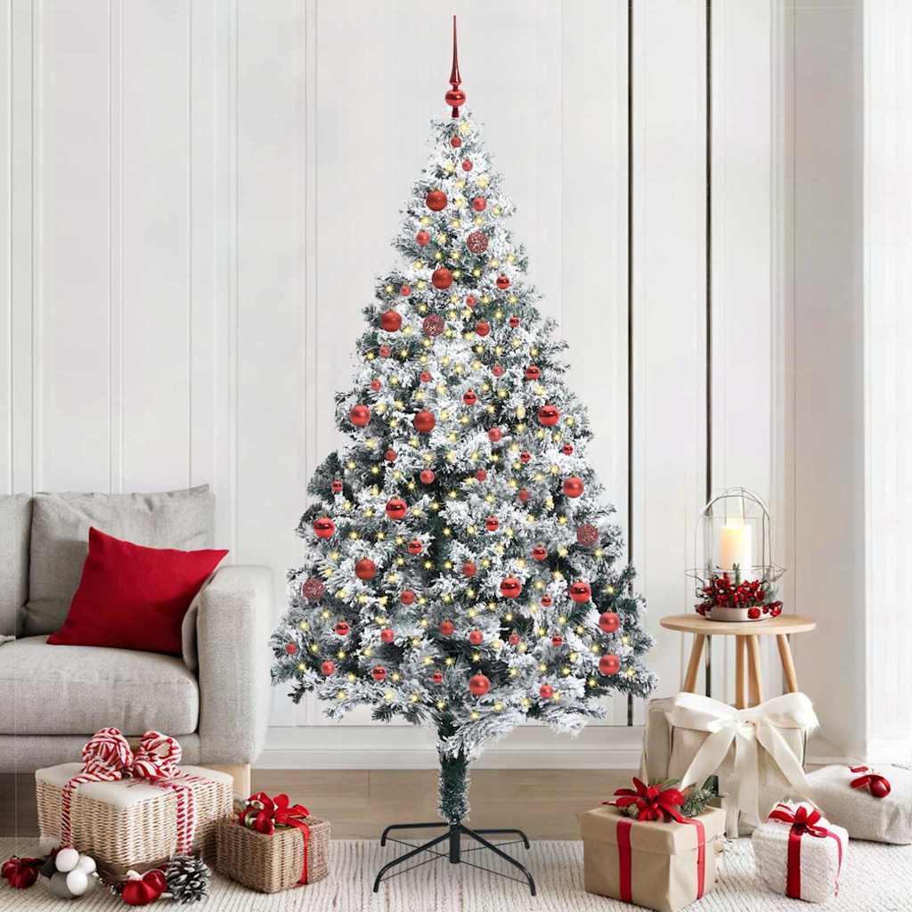 Künstlicher Weihnachtsbaum Mit 300 Leds Mit Ständer Weiß 180 Cm