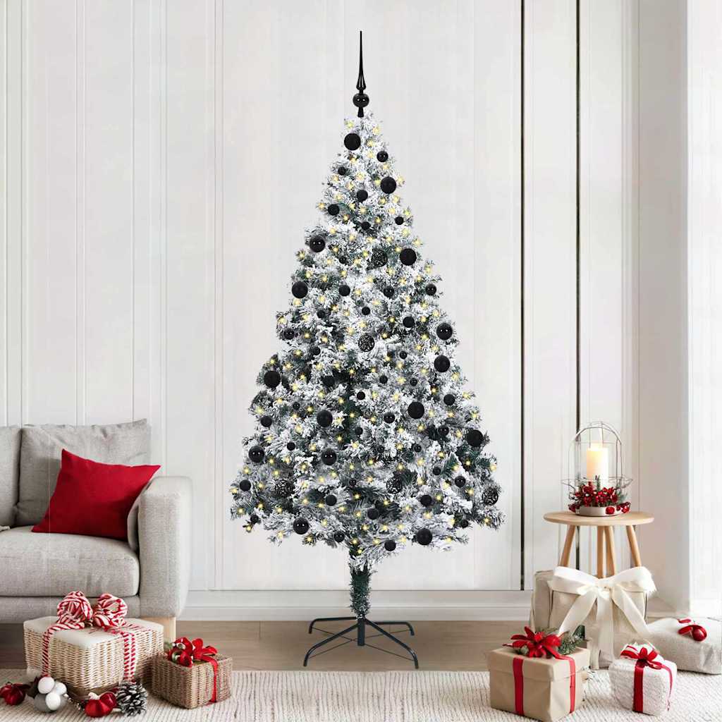 Künstlicher Weihnachtsbaum Mit 300 Leds Mit Ständer Weiß 180 Cm