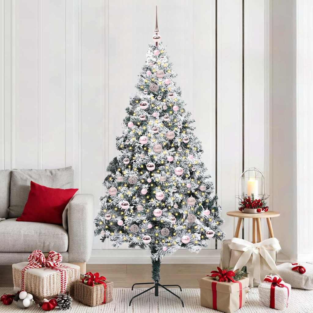 Künstlicher Weihnachtsbaum Mit 300 Leds Mit Ständer Weiß 180 Cm