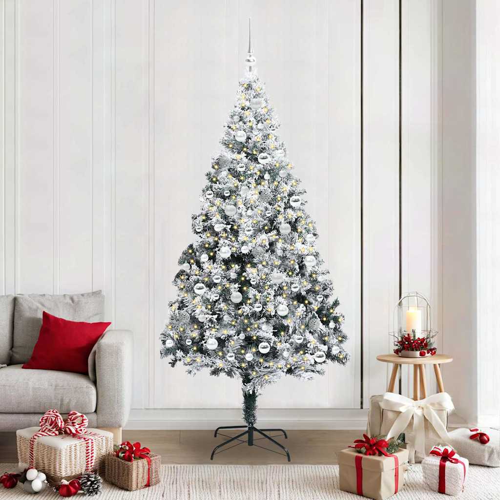 Künstlicher Weihnachtsbaum Mit 300 Leds Mit Ständer Weiß 180 Cm