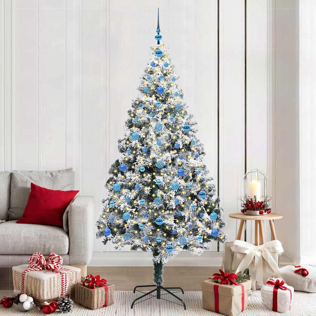 Künstlicher Weihnachtsbaum Mit 300 Leds Mit Ständer Weiß 180 Cm