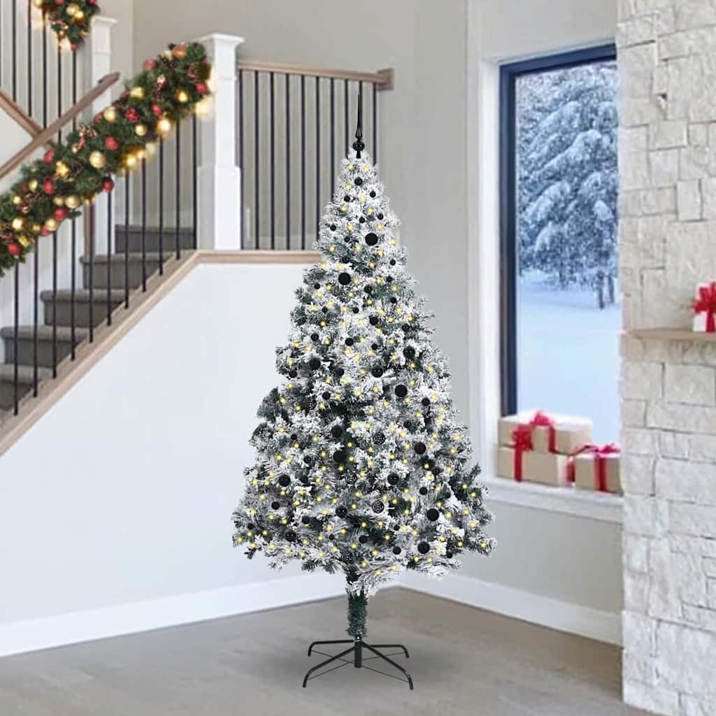 Künstlicher Weihnachtsbaum Mit 300 Leds Mit Ständer Weiß 180 Cm