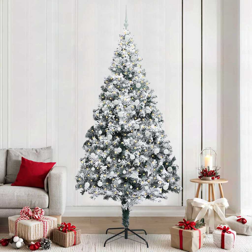 Künstlicher Weihnachtsbaum Mit 300 Leds Mit Ständer Weiß 180 Cm