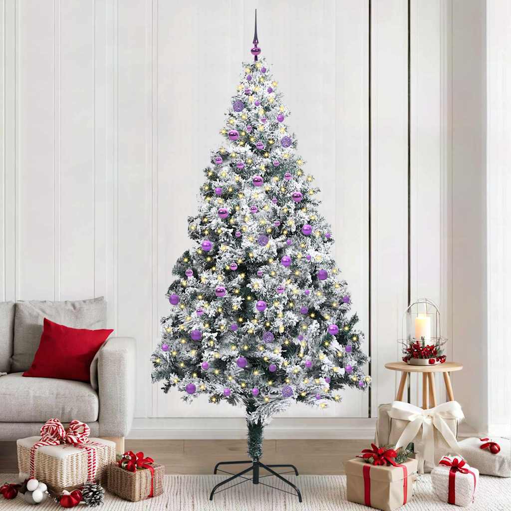 Künstlicher Weihnachtsbaum Mit 300 Leds Mit Ständer Weiß 180 Cm