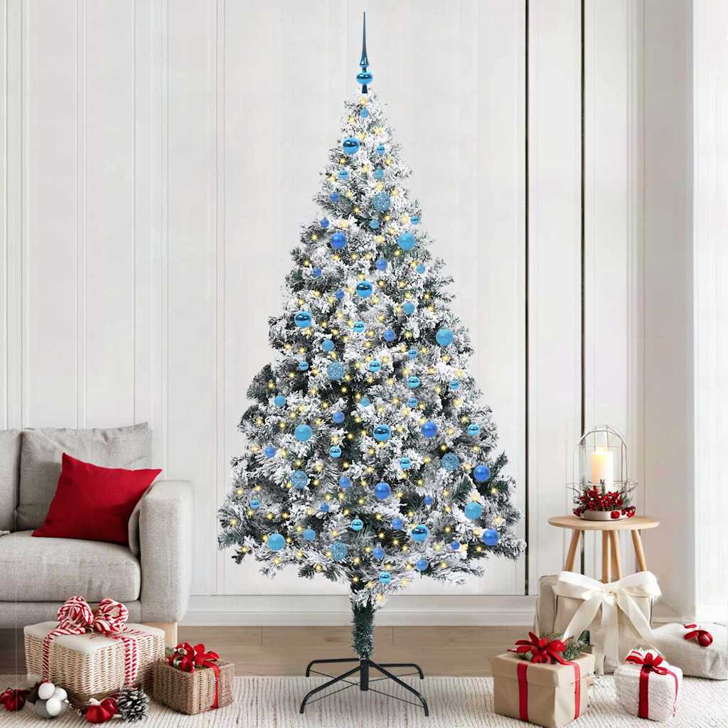 Künstlicher Weihnachtsbaum Mit 300 Leds Mit Ständer Weiß 180 Cm
