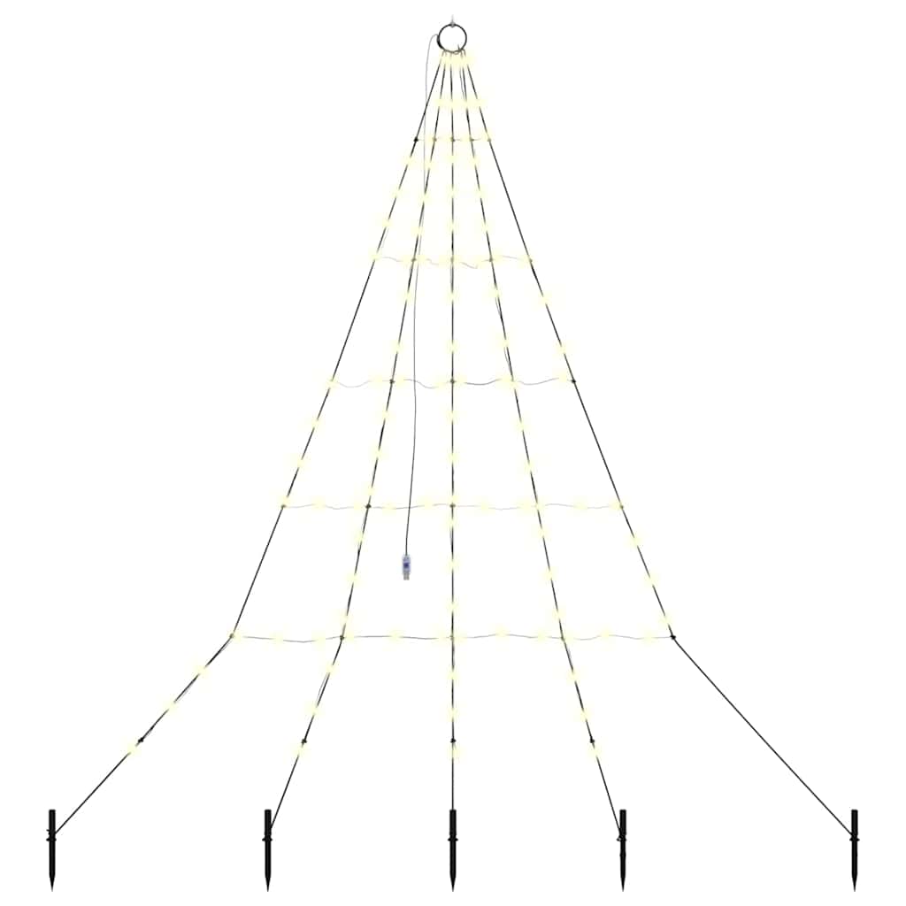 Led Weihnachtsbaum Mit Erdspießen Warmes Weiß Metall