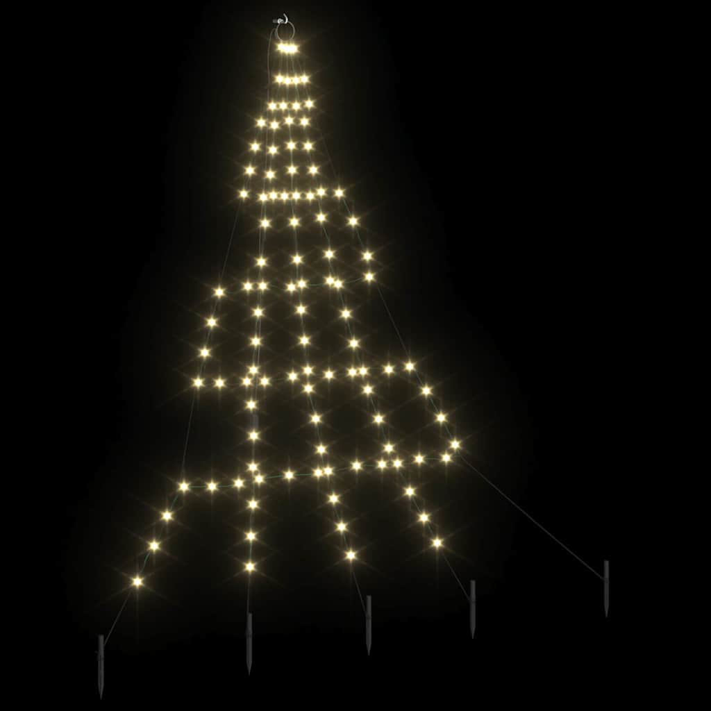 Led Weihnachtsbaum Mit Erdspießen Warmes Weiß Metall