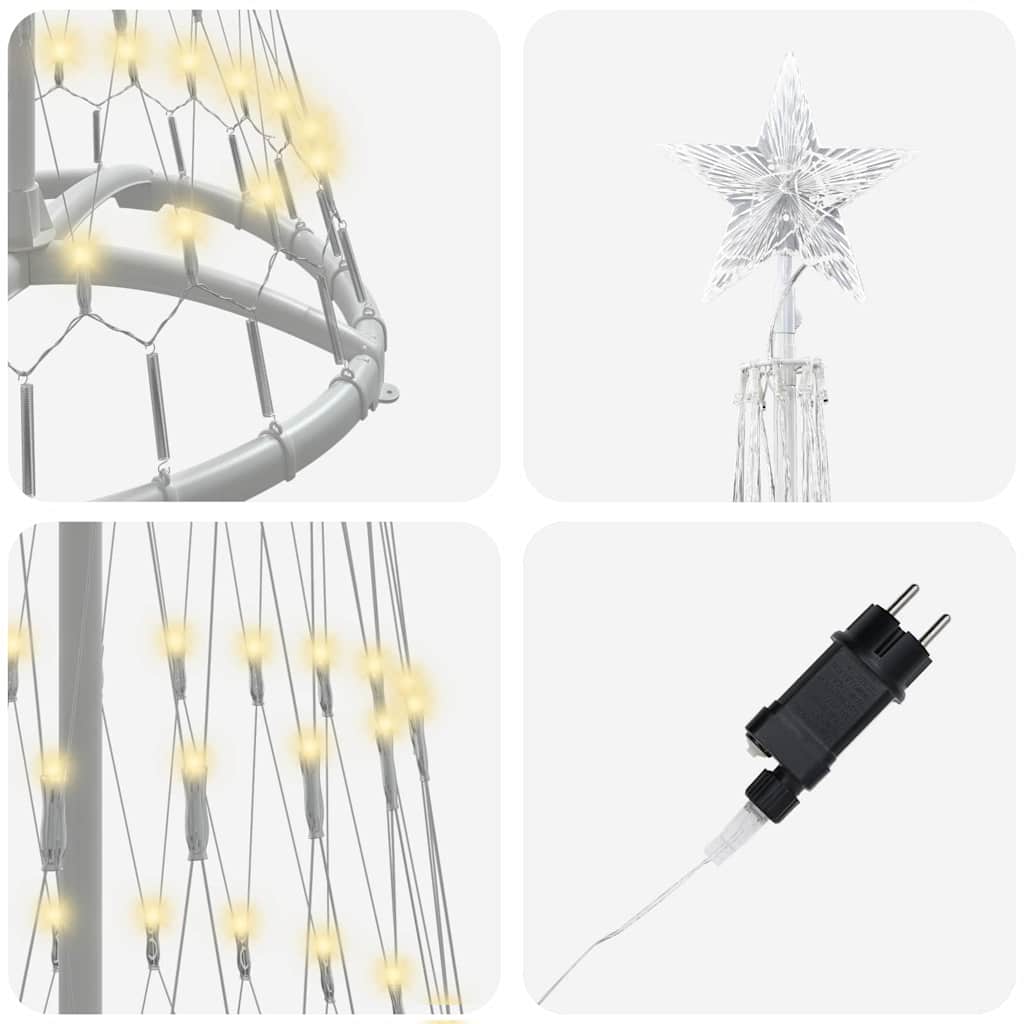 Led-Weihnachtsbaum Warmes Weiß Metall
