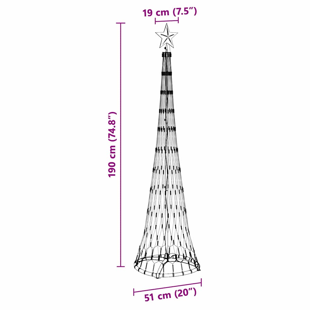 Led-Weihnachtsbaum Warmes Weiß Metall