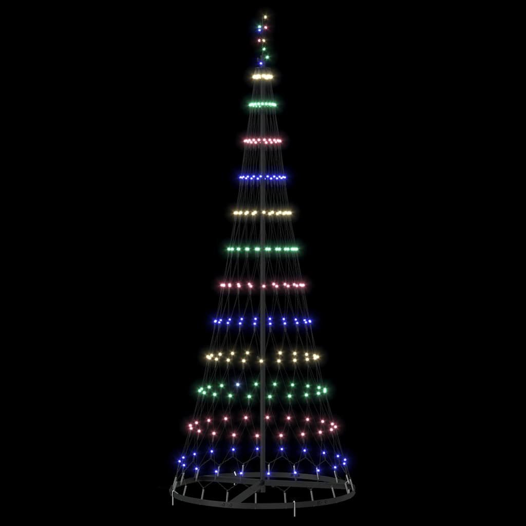 Led-Weihnachtsbaum Mit 230 Leds Mehrfarbig 184,5 Cm Metall