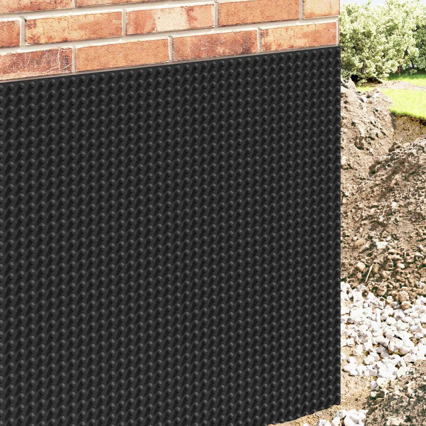 Dimpled Drainage Sheet Schwarz Hdpe