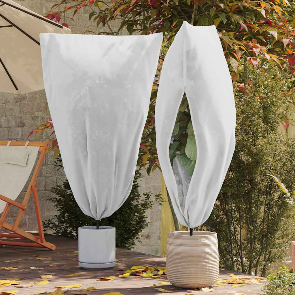 Wintervlies Mit Reißverschluss 2 Stk. 70 G/M² 1X1,55 M Weiß
