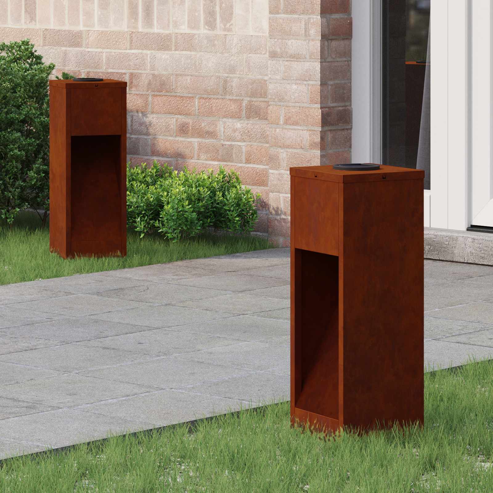 Solar Led Wegeleuchte 2 Pcs Kalt Gewalzter Stahl
