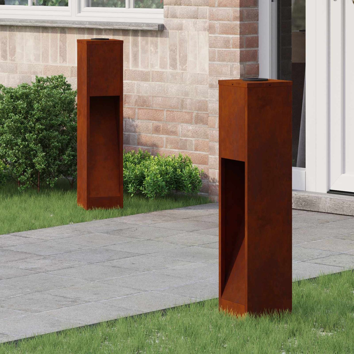Solar Led Wegeleuchte 2 Pcs Kalt Gewalzter Stahl