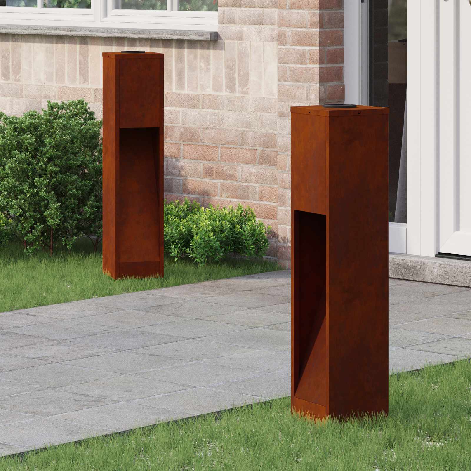 Solar Led Wegeleuchte 2 Pcs Kalt Gewalzter Stahl