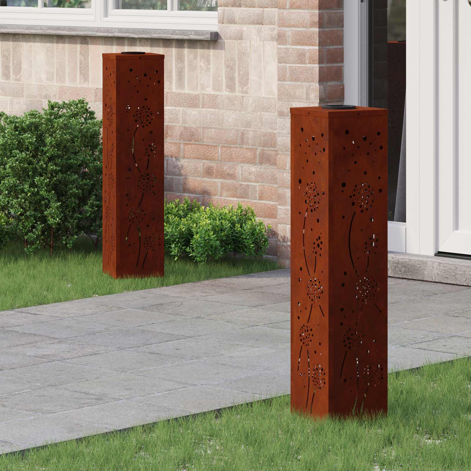 Solar Led Weg Licht 2 Pcs Kalt Gewalzter Stahl
