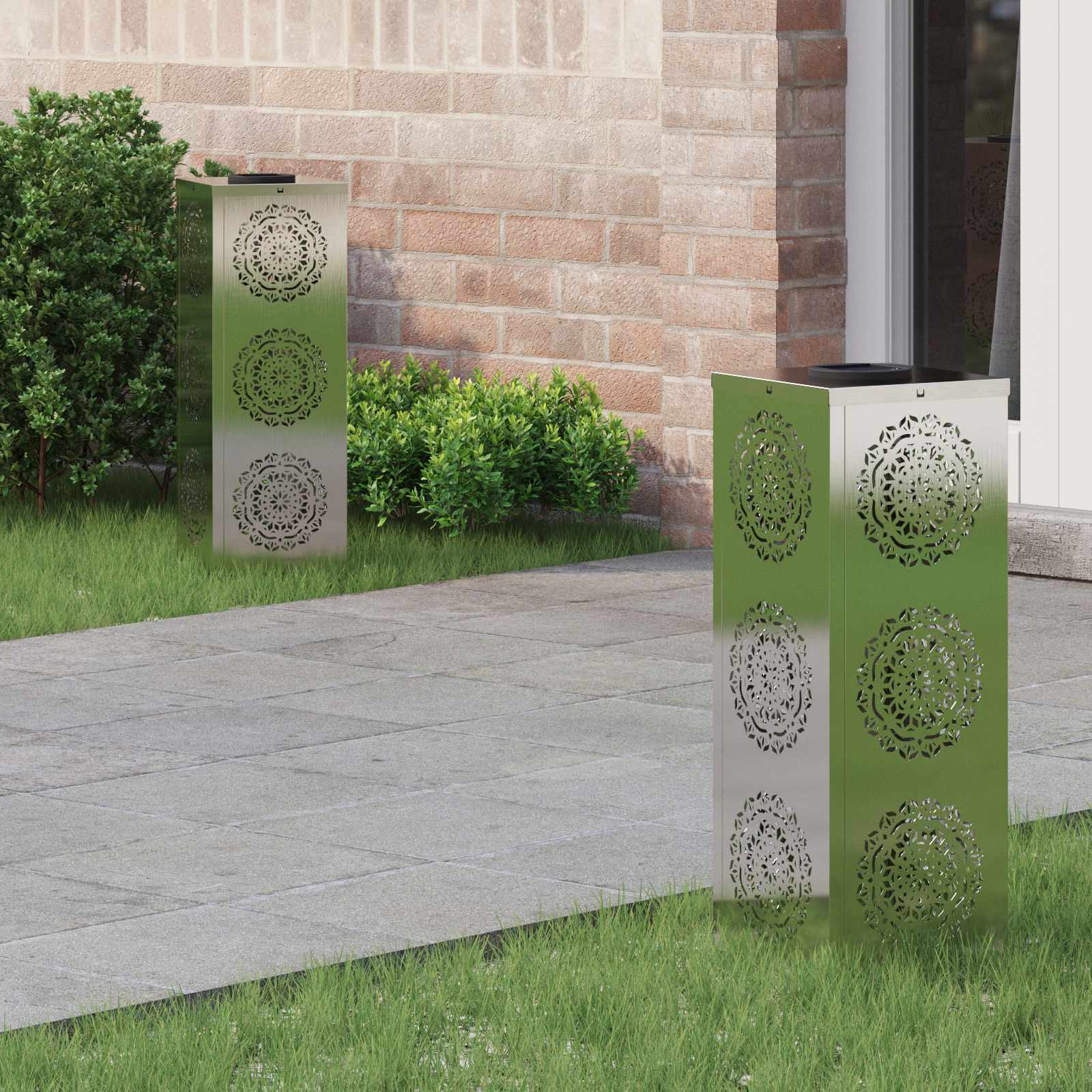 Solar Led Weg Licht 2 Pcs Kalt Gewalzter Stahl